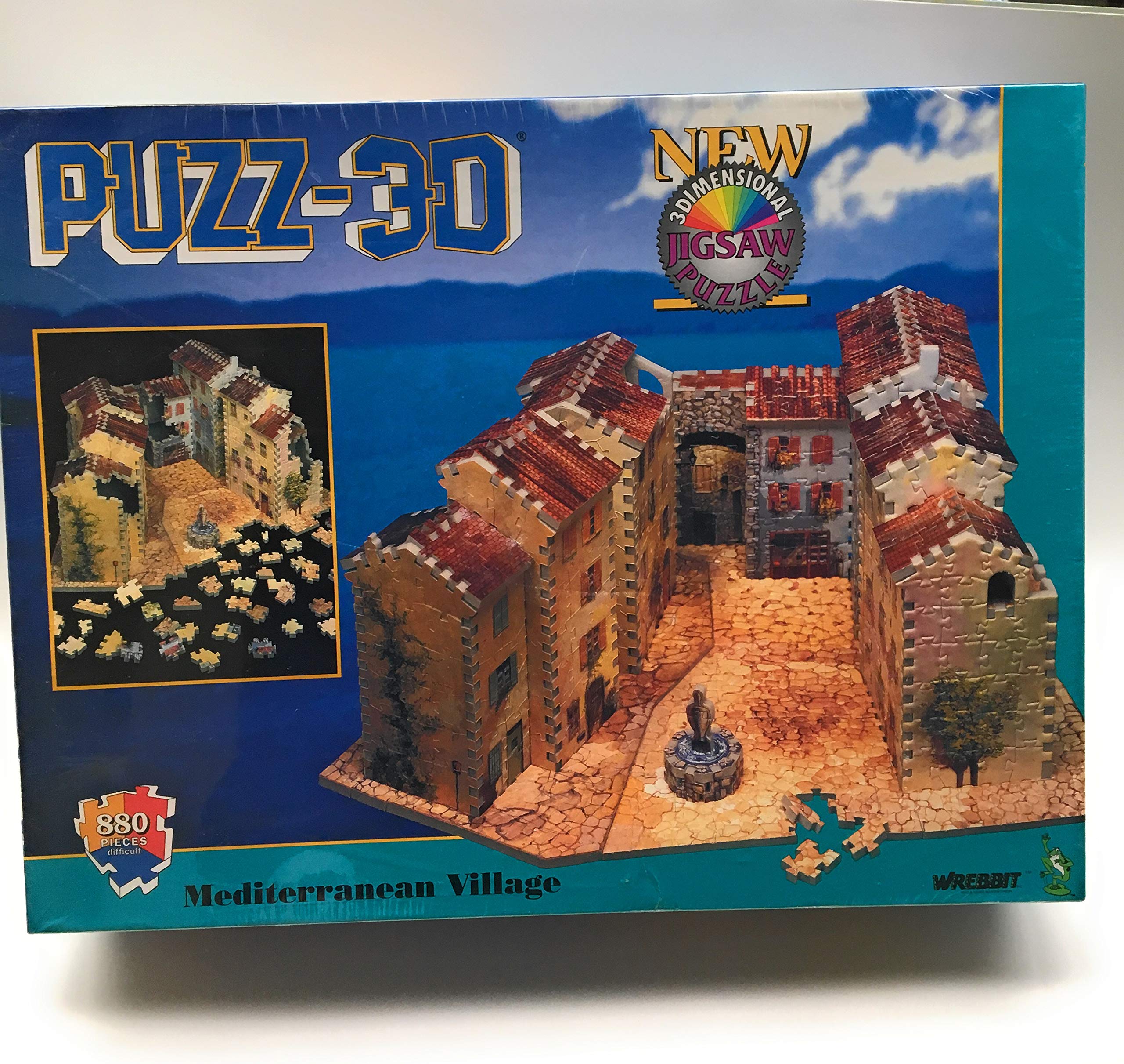 Amazon.com: Puzz 3D Mediterranean Village by WREBBIT : Toys & Games